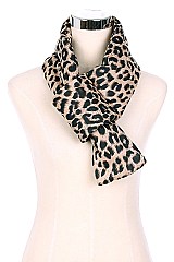 Pack of 12 Trendy Leopard Puffer Scarves