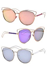 PACK OF 12 ASSORTED COLOR FASHION SUNGLASSES