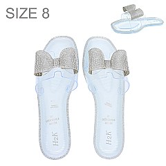 WOMEN'S Trendy Glitzy Bow Jelly Clear Sandals