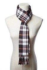PACK OF 12 STYLISH ASSORTED COLOR PLAID SCARVES