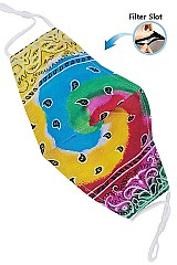Pack of 12 Tie Dye Mask with Filter Pocket