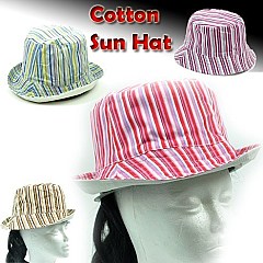 Stripe Cotton Sun Hat