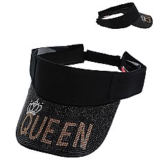 RHINESTONE FULLY COVERED BRIM  SUN VISOR