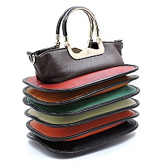 Accordion Top Handle Satchel