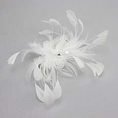 FASHIONABLE BRIDAL HAIR COMB W/ FEATHERS SLW1190