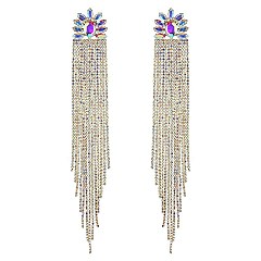 Trendy Waterfall Rhinestone Earrings