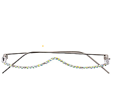 Luxury Lens-Less Décor Rhinestone Half-Frame Punk Eyewear