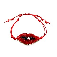 Lip Beads and Pearl Novelty Bracelet