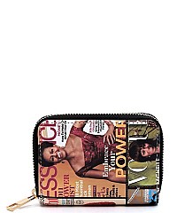 Accordion Card Holder Magazine Cover Collage Wallet