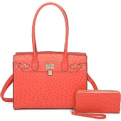 Ostrich 2-in-1 Padlock Satchel Set