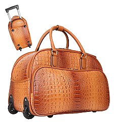 Crocodile Rolling Travel Duffle Bag - Weekender Bag