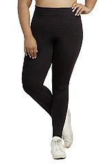 PACK OF 6 PIECES  LADIES FLEECE LINED LEGGINGS PLUS SIZE MUTX700XE