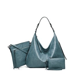 3-in-1 Hobo Shoulder Bag & Cross-Body With Wallet Set