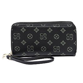 MONOGRAM ZIP AROUND CLUTCH WALLET WRISTLET