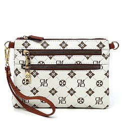 CM Monogram Multi Zip Clutch Crossbody Bag Wristlet