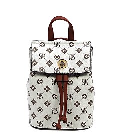CM Monogram Convertible Drawstring Backpack Satchel