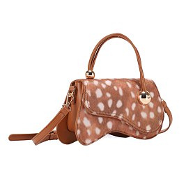 Cow Calf Hair Flap Shoulder bag
