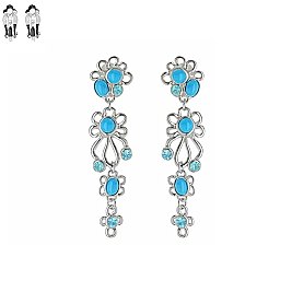 Fashionable Metal Clip Earring With Tq SL41024