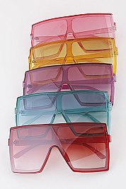 Pack of 12 Square ASSORTED COLORS Tinted Sunglasses