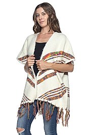 Fashionable Multi Tone Tassel Accent Vest FM-AV192