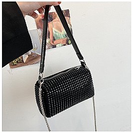 Sparkly Crystals Satchel - Cross-body Bag