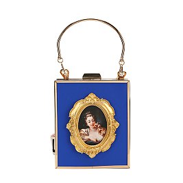 Oil Painting Boxy Satchel Shoulder Bag