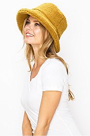 Trendy Solid Sherpa Winter Bucket Hat