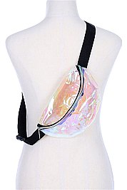 Holographic TRANSPARENT  Fashion Fanny Pack BUMBAG  FM-BA1148