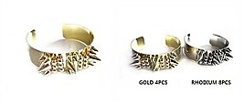 PACK OF 12 RUGGED SPIKE CUFF BANGLE