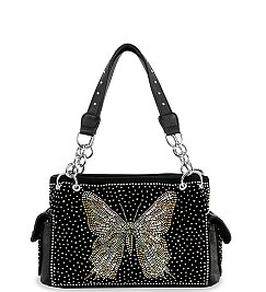 Rhinestone Butterfly Fashion Handbag
