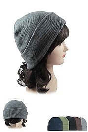 Pack of 12 (pieces) Assorted Plain Beanies FM-BHT19042