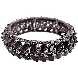 METAL STONE PETAL STRETCH BRACELET