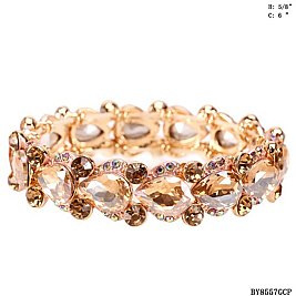 FASHIONABLE  ART DECO TEARDROP STRETCH BRACELET SLBY8557