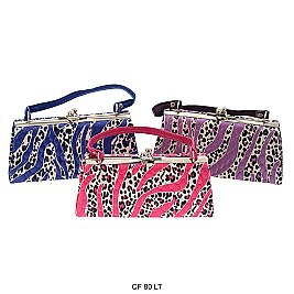 Pack of 12 Large Coin Purses in Leopard Design