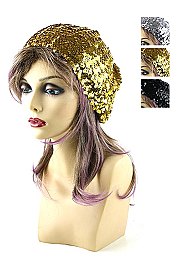 Fashion Ladies Sequin Knitted Beret FM-CHT2709