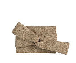 Linen Bow Bifold Clutch