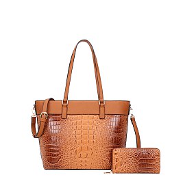 BROWN CROC HANDBAGS