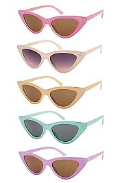 PACK OF 12 ASSORTED COLOR FASHION SUNGLASSES