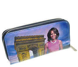MICHELLE OBAMA MAGAZINE Wristlet WALLET