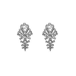 FASHIONABLE TEARDROP CHANDLIER RHINESTONE EARRING SLE0202