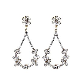 Fashionable Dangly Flower Hook Earring SLE0240