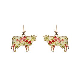 Fashionable Floral Cow Hook Earring SLE0270