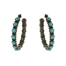 Trendy Western Tq Semi Hoop Earring SLE0663