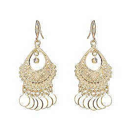 Fashionable Dangly Metal Fish Hook Er with Round SLE0924