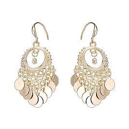 Trendy Dangly Metal Fish Hook Er with Round SLE0925