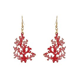 Fashionable Coral Reef Print Fishhook Earring SLE1089