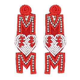 LONG DROP EARRINGS FEATURING "SPORT" MOM