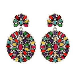 Fashionable Western Concho Tq Earring SLE1458