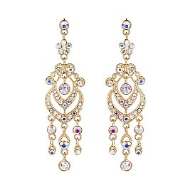 Classy Chandelier Rhinestone Earrings SLE1627