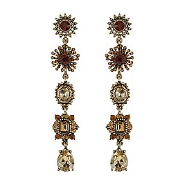 Fashionable Dangly Rhinestone Earring SLE1674